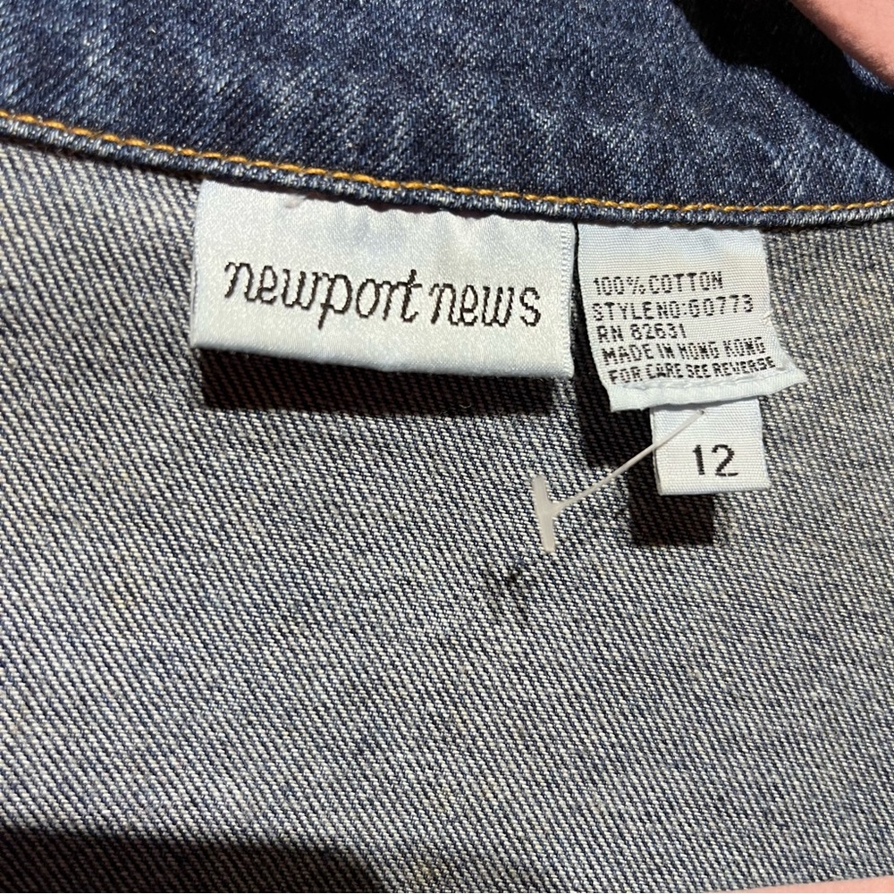 Cotton Denim Jacket with Tan Stitching Sz.12 - Picture 8 of 8